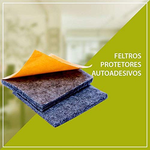FELTRO ADESIVO CINZA QUADRADO 3CM x 3CM x 3MM