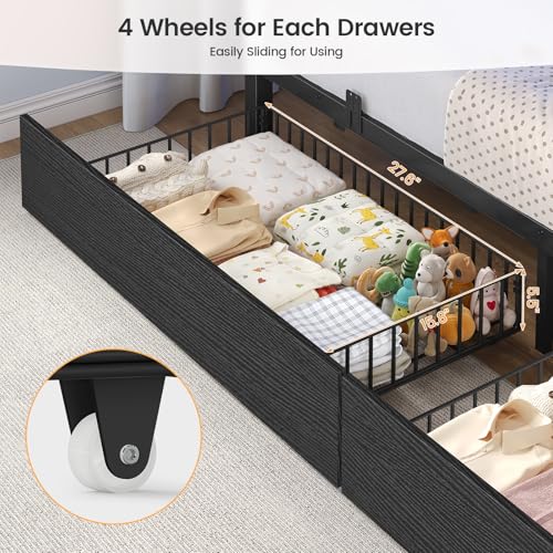 BTHFST Bunk Bed Twin Over Twin with Stairs
