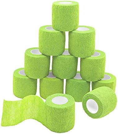 Bendaggio Coesivo Verde 7,5cm X 4,5m - Confezione Da 6 Rotoli, Autoadesivo, Senza Lattice, Per Primo Soccorso E Sport - Foto 9