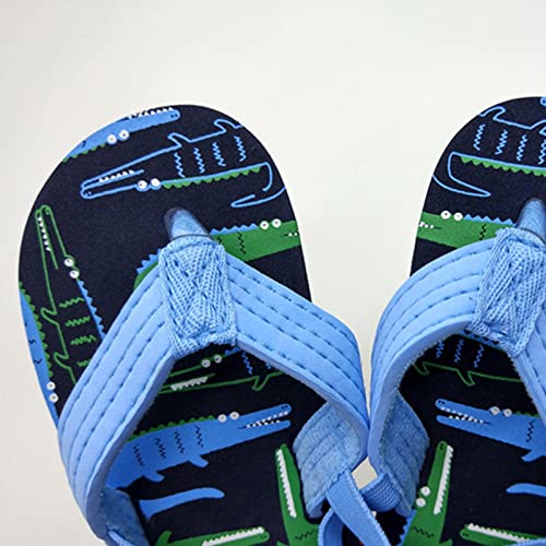 2025 Summer Sandals Girls Kids Girl Sandals Flip Flops with Adjustable Elastic Boys Beach Summer Toddler Girls for Children EVA Shoes & Shoes Strap Sandals Girls (Blue 8.5 UK Child)4