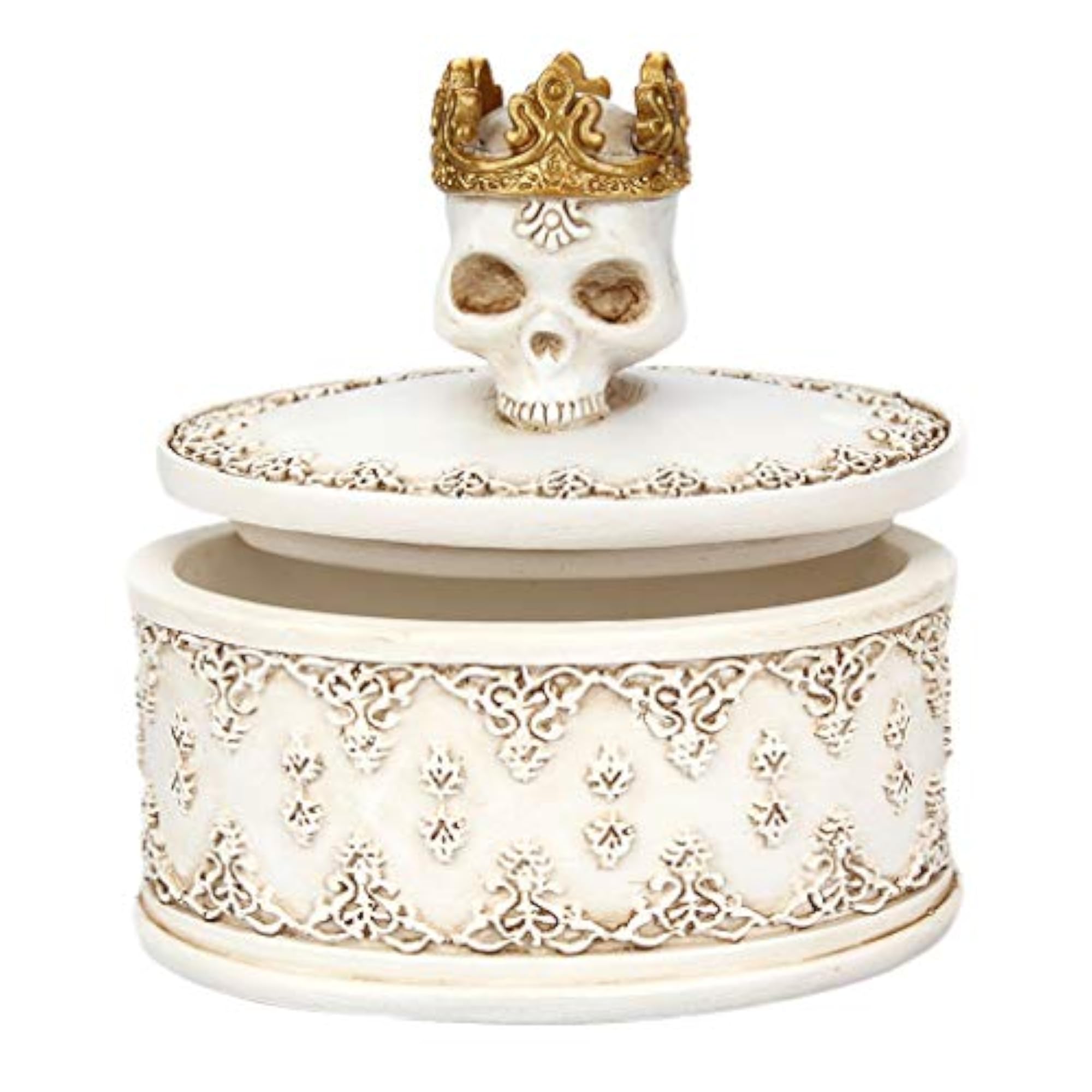 Mini Jewelry Organization Box, Crown Skull Rings Organizer