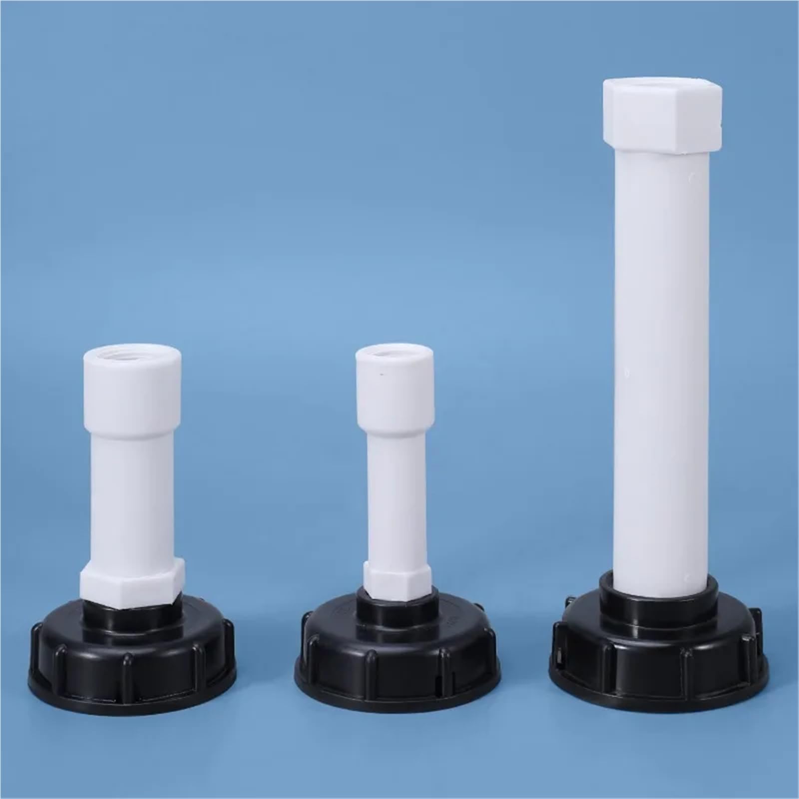 Adaptador for tanque IBC, conexión de manguera riego S60x6, conector rosca gruesa y válvula repuesto for tubo extensión 1/2", 3/4" 1"(2)