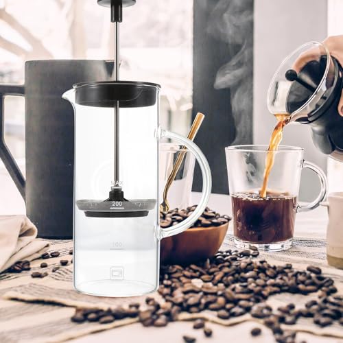Presse à café simple Ipetboom 480ml avec couvercle en verre transparent