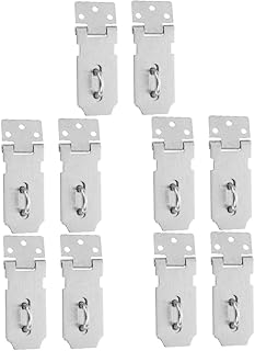OSALADI 10 Sets Stainless Steel Buckle Stainless Steel Staples Door Chain Lock Heavy Duty Heavy Duty Staples Latching Safety Hasp Drawer Hasp Window Locks Door Latch Hasp Latch Door Lock