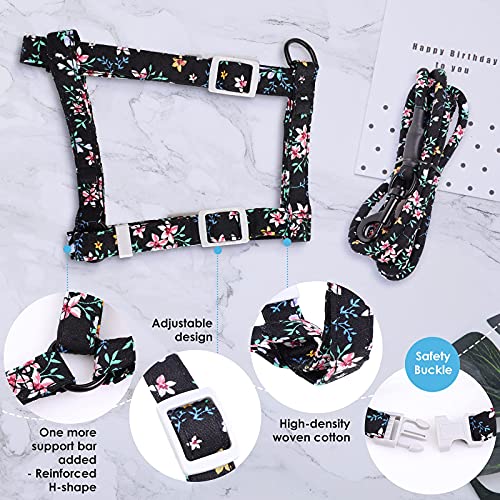 Simpeak-Katzengeschirr-Katze-Geschirr-mit-Leine-und-Halsbaender-Katzenleine-Katzengeschirr-Ausbruchsicher-fuer-Kitten-Schwarz