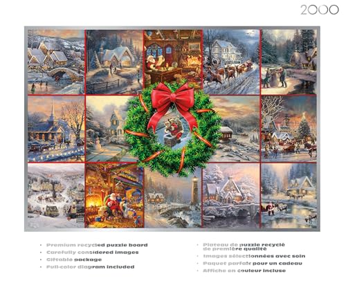 Buffalo Games Silver Select Puzzle Thomas Kinkade Winter Collage 2000 Piezas miniatura 4