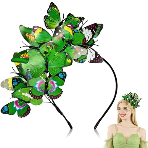Schmetterling Haarreif Schmetterlings-Fascinator Stirnbänder Schmetterling Kopfschmuck Schmetterling Haarreifen Karneval Schmetterling Fasching Haarband Partei Fee Kopfschmuck
