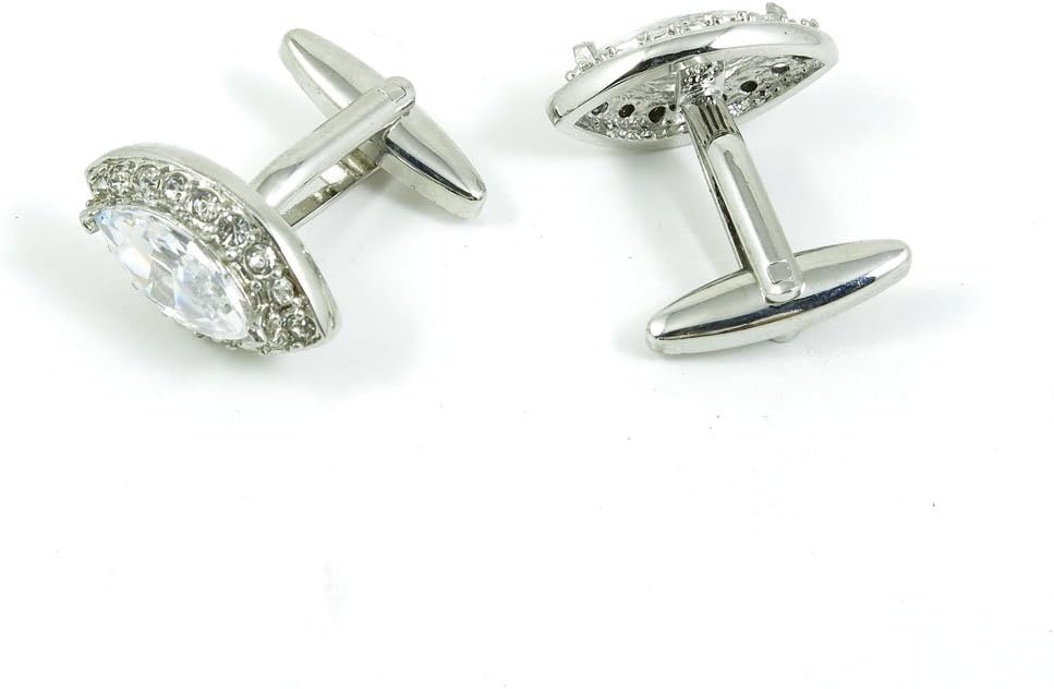 Cufflinks Cuff Links Fashion Mens Boys Jewelry Wedding Party Favors Gift ABZ042 Zircon Crystal Oval