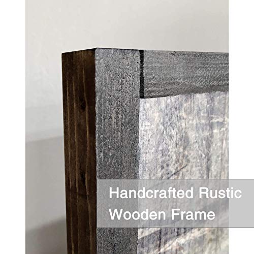 Elephant Picture Wooden Wall Art: African Wild Animals Artwork Framed Painting Print For Living Room (36''W X 24''H,Multi-Sized) #TOP1