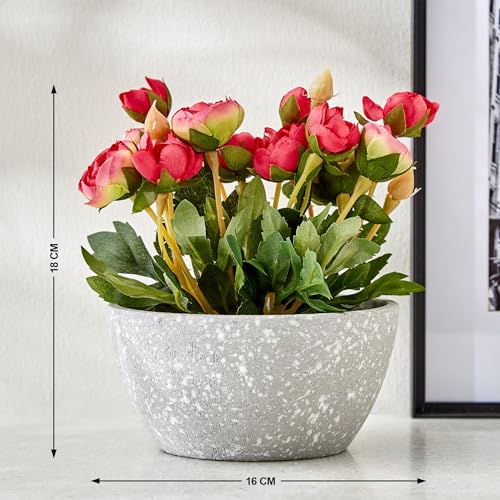 Image of Home Centre Gloria Bloom Artificial Peony Flowers in Paper Mache Pot