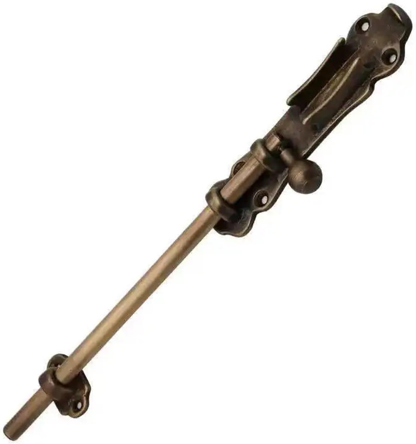 Solid Brass Gate Latch Set, Flip Latch with Sliding Lock and Safety Door Bolt for Garden Gate Security(14cm Bronze)