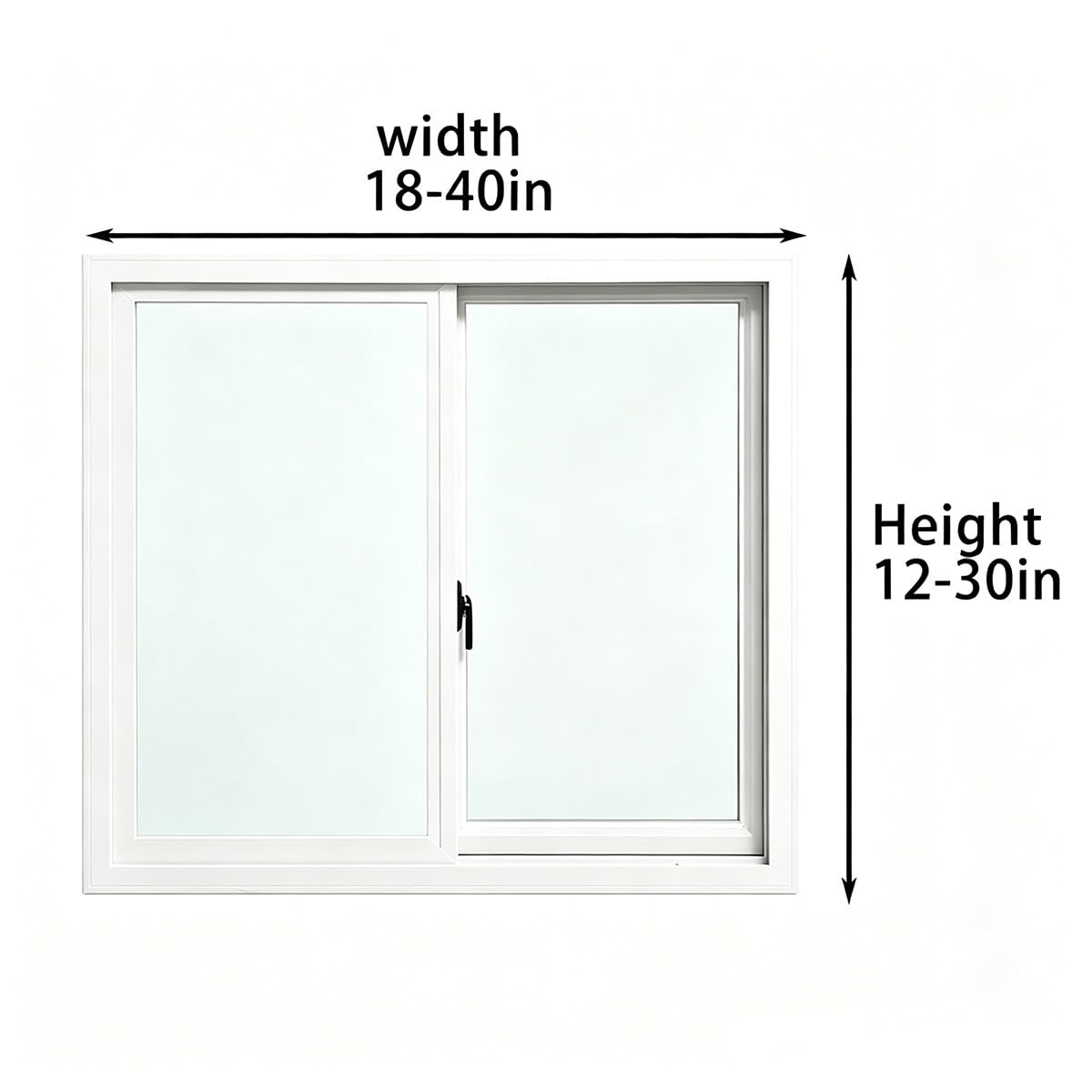 Ventana corredera para cobertizo y sótano, marco vinílico con cristal doble y mosquitero, repuesto ventana horizontal fácil instalación(23x25")