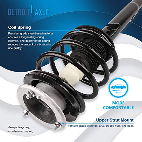 Image of Detroit Axle - Front Struts for BMW 320i 323Ci 323i 325Ci 325i 328Ci 328i 330Ci 330i, 2 Struts w /Coil Spring Assembly Ready Struts Shocks Replacement Suspension [Models without Sport Suspension]