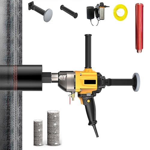 Carotteuse électrique portative à eau, avec foret de 63 mm, 2 000 W, moteur sans balais, double embrayage, 3 vitesses, pour béton, briques, blocs, pierre, vitesse réglable en continu à 1 200 tr/min