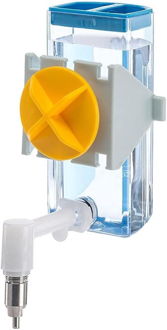 Ferplast Drinker for rabbits SIPPY, Rabbit Water bottle Capacity 600 cc, Fixing system on wire mesh or smooth surfaces, Stainless steel nozzle 10,5 x 9 x h 24 cm - 0,6 L