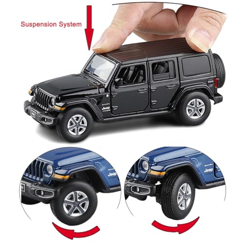 Auto SUV Wrangler Sahara 1:32 Azul con puertas que abren miniatura 6