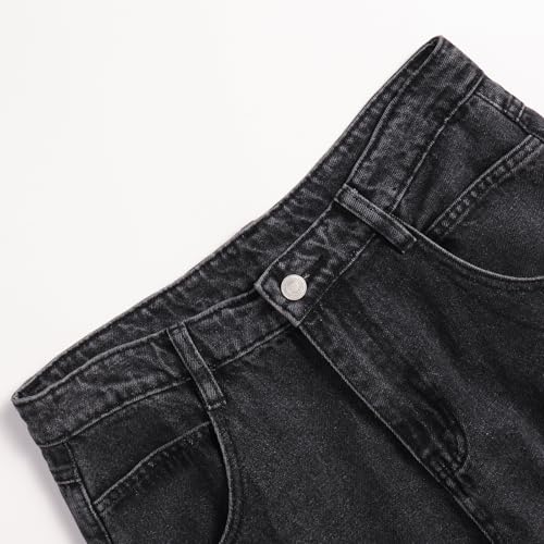 Men Baggy Cargo Loose Fit Multiple Pockets Denim Jeans Streetwear Wide Leg Denim Pants3