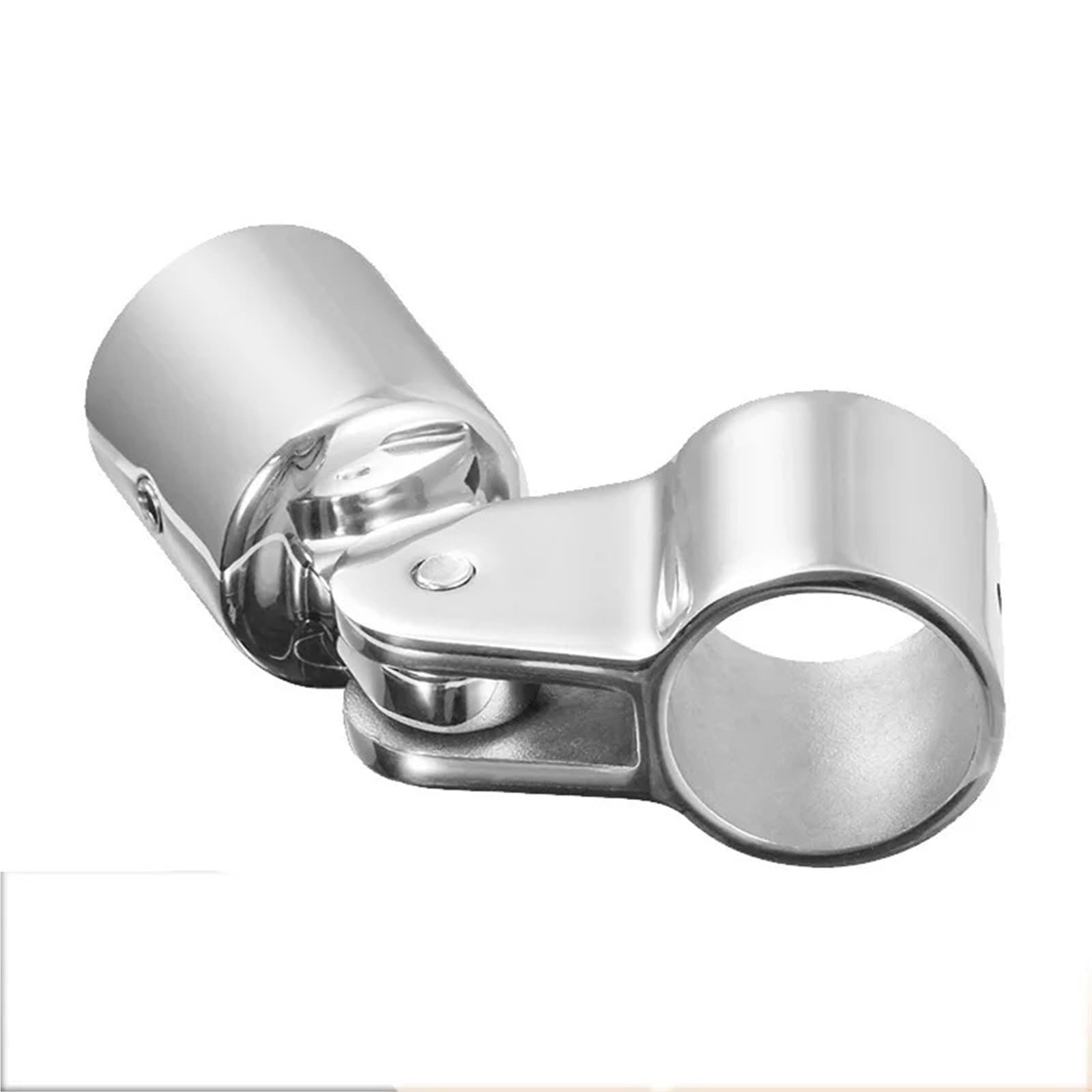 PPQIRU 2 PCS Stainless Steel 316 Boat Fitting Slide Cap Sleeve Pipe Eye End Jaw Clamp External Canopy Tub For Bedroom(22mm)