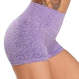 mini short push up 【Diseño】：Patrón de Diseño de puntos cóncavos y convexos, tela sin costuras, cintura ancha y alta, de moda y resalte la curva del cuerpo.
