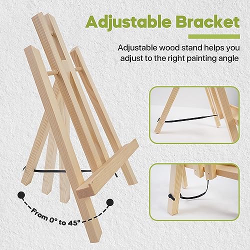 CONDA 6 Pack 11.8 Tabletop Easel, Portable AFrame Tripod Tabletop Easel Set For