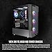 Thermaltake View 200 TG ARGB Motherboard Sync ATX Tempered Glass Mid Tower Computer Case with 3x120mm Front ARGB Fan, CA-1X3-00M1WN-00