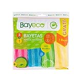 Bayeco -Bayeta Pack Multiusos Microfibra 100% 3+1 Gratis - Perfecta para todas las superficies - Desincrusta la suciedad más difícil - Gran capacidad de absorción -Bayeta Microfibra Pack 4 unidades