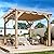 SunnyFurn 10 x 12 Ft Cedar Wood Pergola with Solid Structure, Retractable Shade Canopy, Durable, Rot Resistant, Patio Pergola for Backyard, Deck, Garden, Outdoor Entertaining, Wood