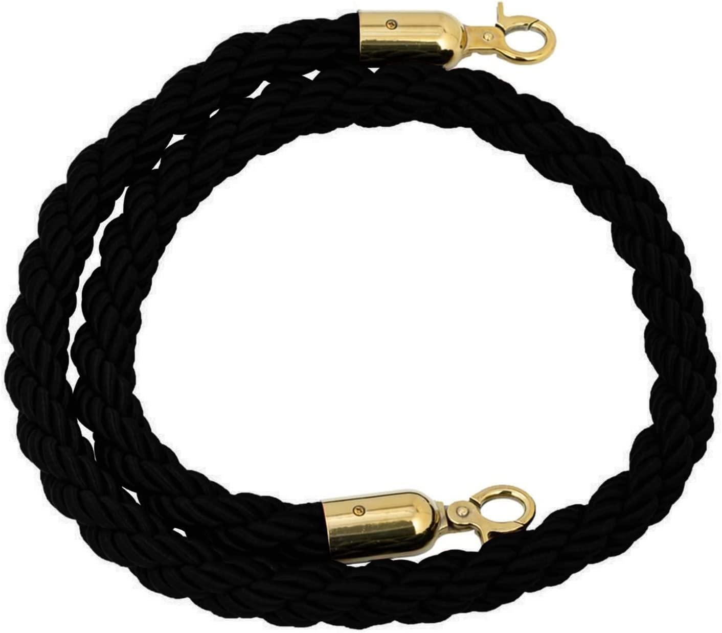Corde de poteau en chanvre tressé noir 3m de haute résistance pour potelet