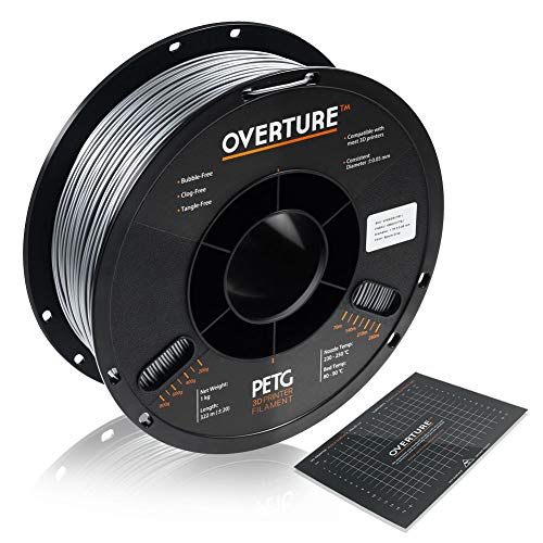 OVERTURE PETG Filament 1.75mm with 3D Build Surface 200 x 200 mm 3D