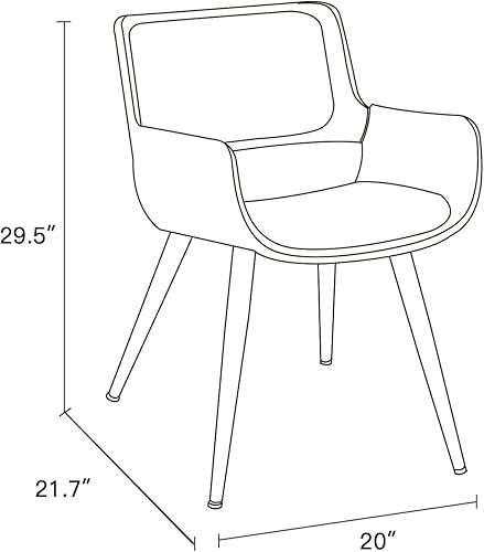 Miniatura 2 de ARTPLAN Mid-Century Modern Accent - Silla pequeña de bambú con silla de comedor tapizada de poliuretano para sala de estar juego de 2