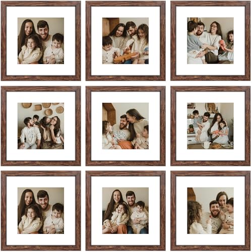 12x12 Picture Frame Set of 9, Photo Gallery Wall Frame Set, Displ...