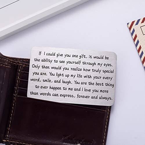 I Love You Wallet Card for Boyfriend, Anniversary Cards Gifts for Husband Spouse, Couple Gift for Him Birthday Valentines Day, Engagement Wedding Present for Fiance Groom4