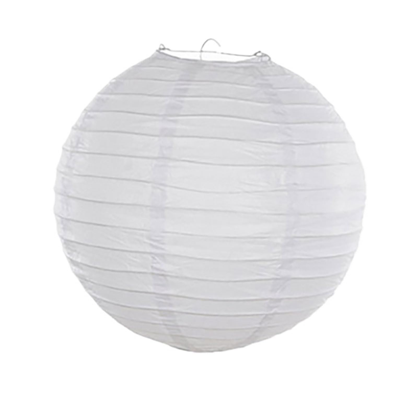 10Pcs Round Chinese Paper Ball Lampion Hanging White Wedding Decoration Lantern Lampshade Birthday Party Favor Decor for Party(15cm)