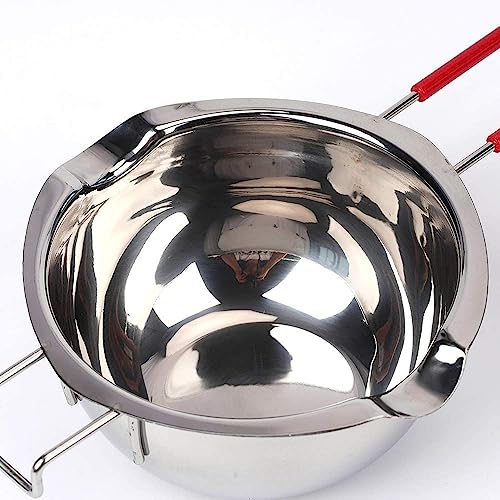 600ml Edelstahl Schmelztopf und Schmelzschale mit Hitzebeständigem Griff für Schokolade, Zucker, Butter, Käse, Karamell, Kerzen