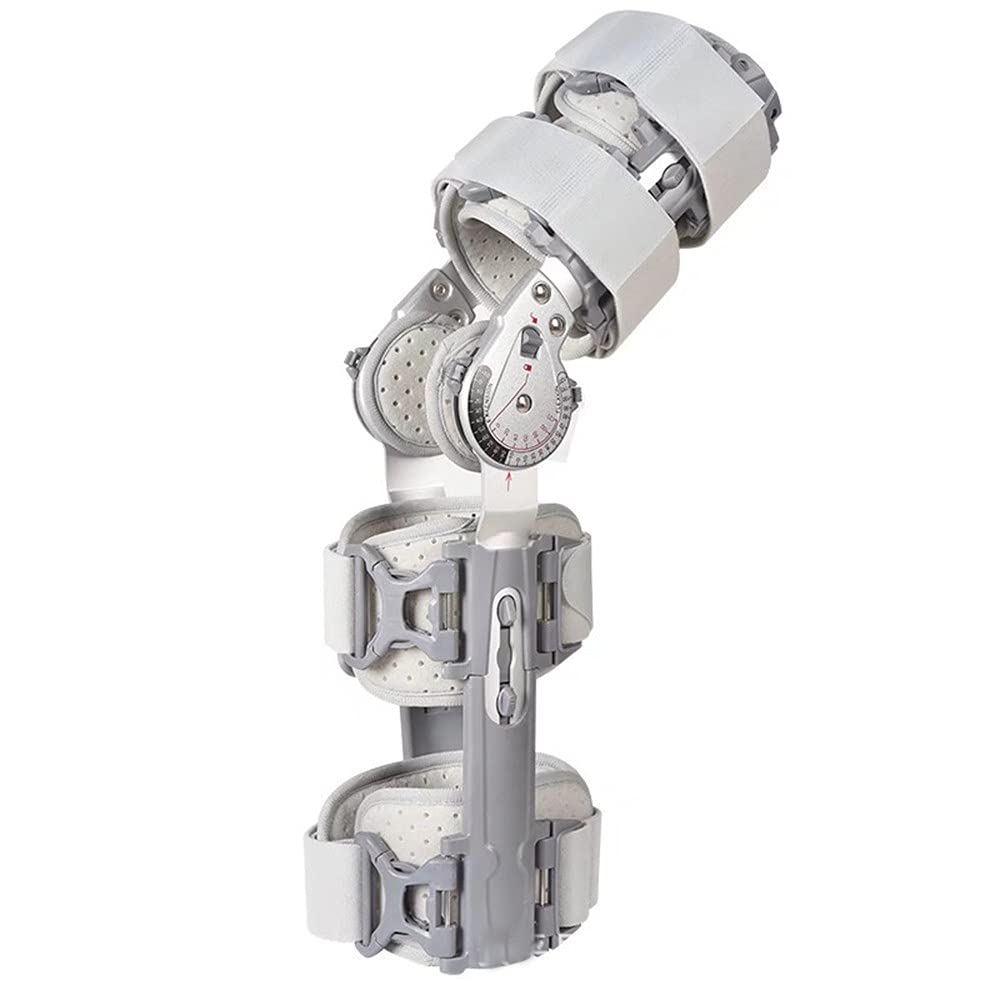Rodillera Ajustable ortosis, Rodillera con bisagras con Correa para el Hombro, Soporte de recuperación de ortosis para rehabilitación ortopédica postoperatoria