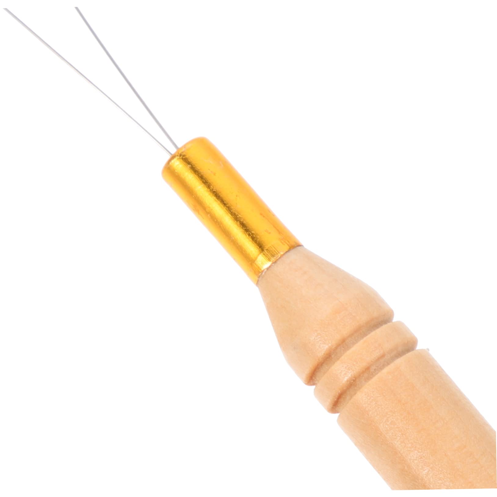 ERINGOGO Wooden Handle Needle Threader Tool for Waxed Thread DIY Bead Crafting Bracelet Making Threader