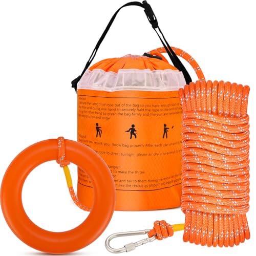 Ziopetru 50ft Floating Throw Bag for Water Rescue -