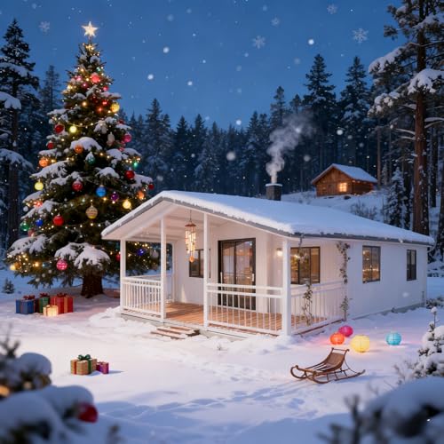 Luxury Prefab Tiny Home for Sale 20ft 40ft Portable Expandable Container House with Full Kitchen and Bath Customizable Mobile Tiny House for Off-Grid Living, Vacation Cabin