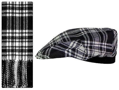 Ensemble foulard et casquette en laine d'agneau coffret cadeau Menzies Écosse