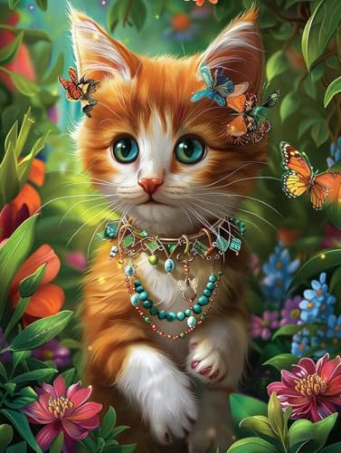 Peinture diamant adulte chat 45x60 cm kit complet de broderie diamant 5D
