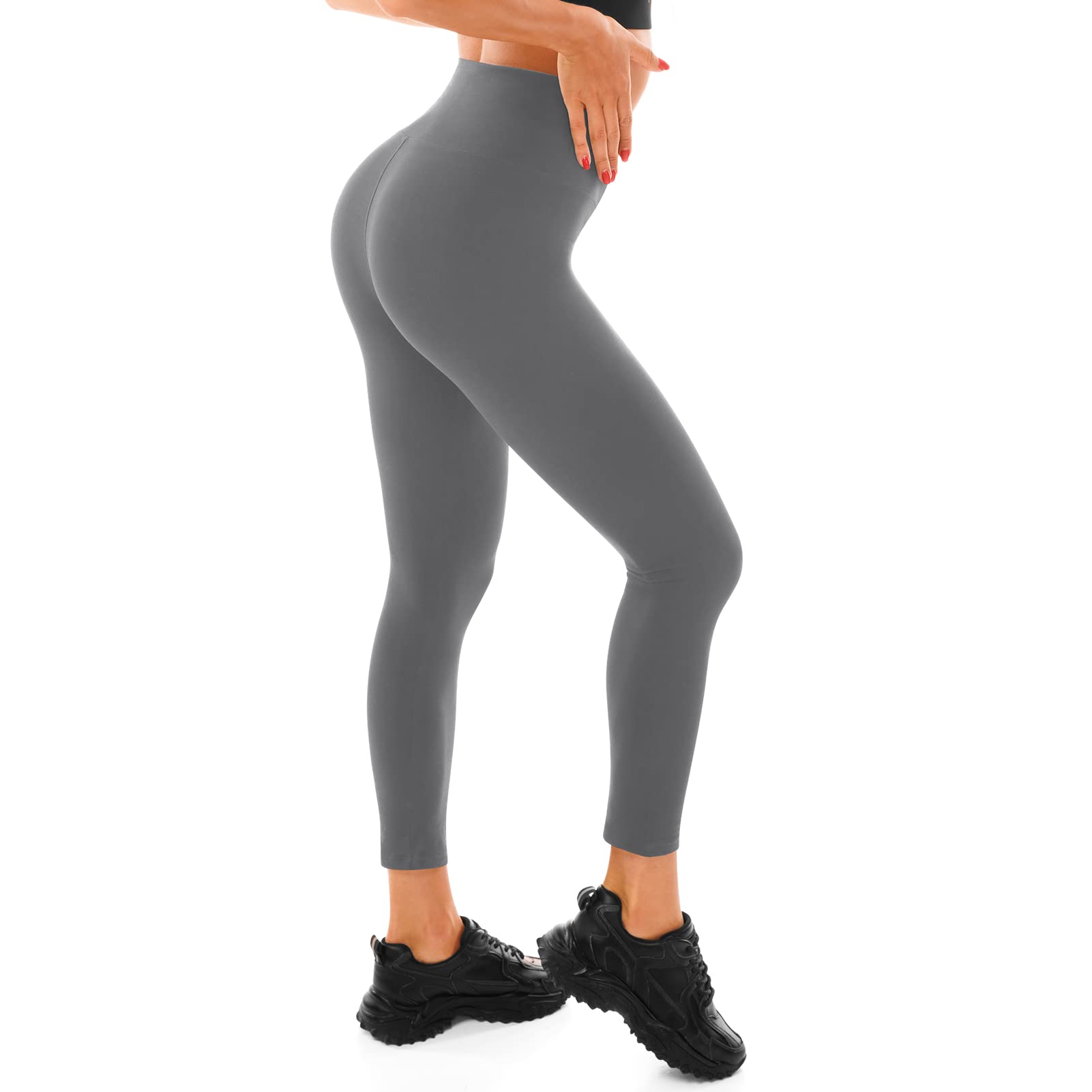 Walifrey Leggings da Donna, a Vita Alta, Tessuto Opaco, per Sport, Palestra, Yoga