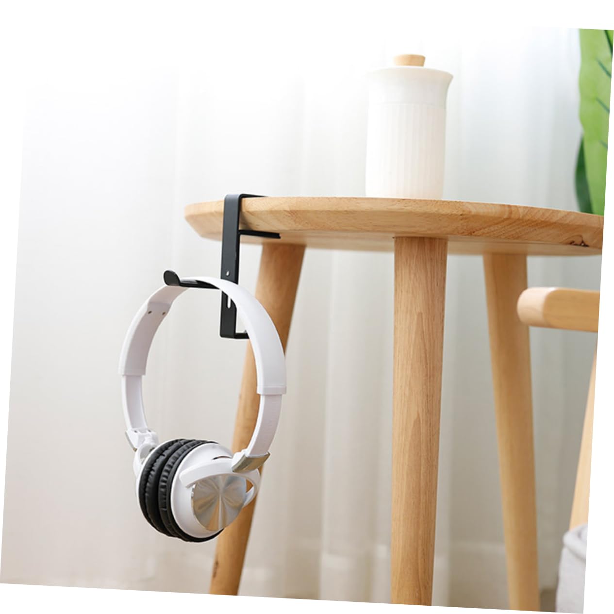 Alipis 3 Piezas soporte para auriculares colgador de auriculares de escritorio soporte para gancho para auriculares perchas gancho de auriculares Gancho de montaje para auriculares PU