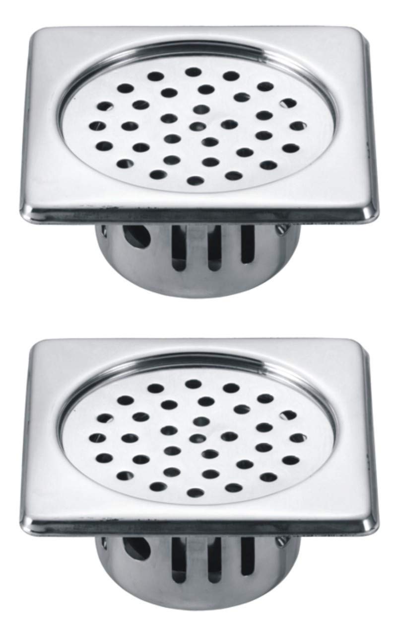 INDOROX Anti Cockroach Trap 5x5 Inch Square Stainless Steel with Chrome Finish Cockroach Jali for Home and Kitchen Drain Strainer for Bathroom Combo of 2 Pieces (B08RJ193FR) Amazon Price History, Amazon Price Tracker