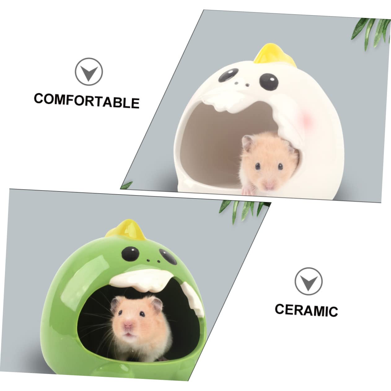 COLLBATH Dekoratives Zufälliger Hamster aus Keramik und Kühlend Hamsternest Leicht zu Reinigen Kreatives Haustierhaus Zierliches Wohnnest Stil