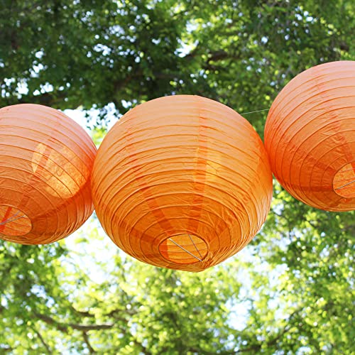 Just Artifacts Decorative Round Chinese Paper Lanterns 12Pcs Assorted Sizes (Color: Orange) #TOP5