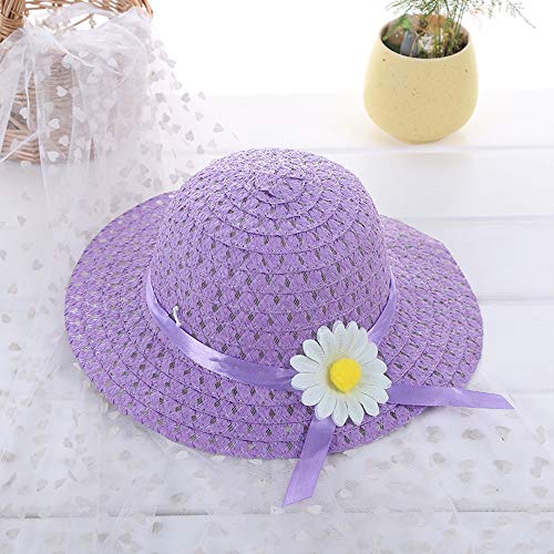 Cappelli in paglia con girasole, per feste di tè e...