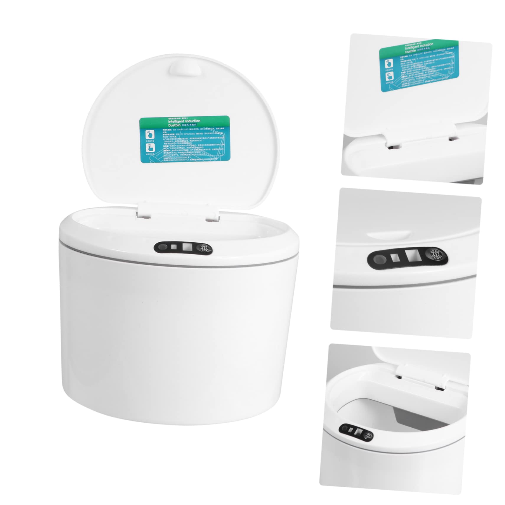 Zerodeko Intelligenter Mülleimer und Berührungsloser Bedienung fürs Auto mit Sensor aus Robustem Kunststoff Elektrischer Deckelöffnung für Reisen und Kochen