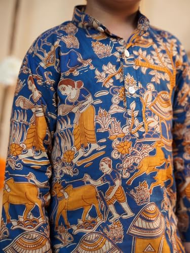 Image of AJ DEZINES Kids Ethnic Wear Pure Cotton Dhoti Kurta Set For Boys