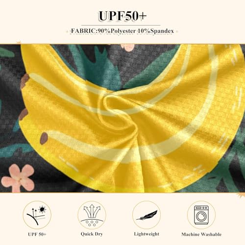 Banana Leaves Black Boy's Rash Guard Swim Shirt Long Sleeve Sun Shirt for Toddler Kid UPF50+4