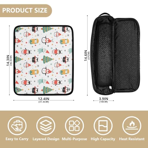 Bolso de viaje resistente al calor para herramientas de cabello, bolsa organizadora portátil para planchas, rizadores y cuidado del cabello miniatura 4